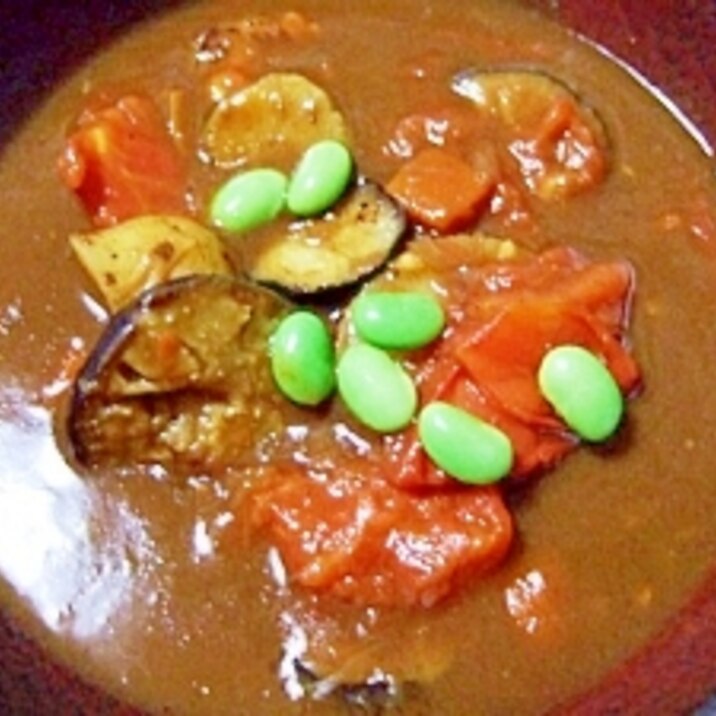 トマトと茄子のスープカレー